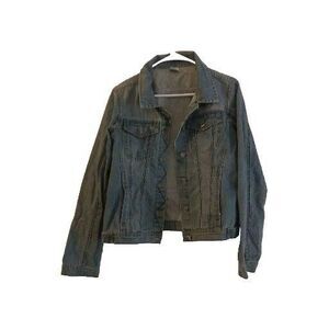 Sharewin Women’s Light Blue Button Front Denim Jean Jacket Size L